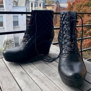 80%20 Platform Lace up Booties, Size 7.5